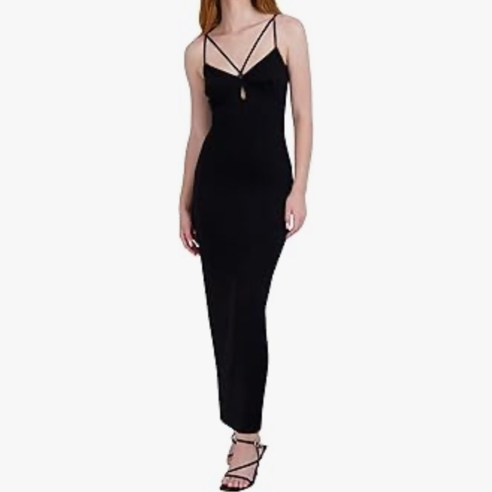 NWT BCBGeneration V Neck Multi-Strap Maxi Dress - Size L - Picture 2 of 3